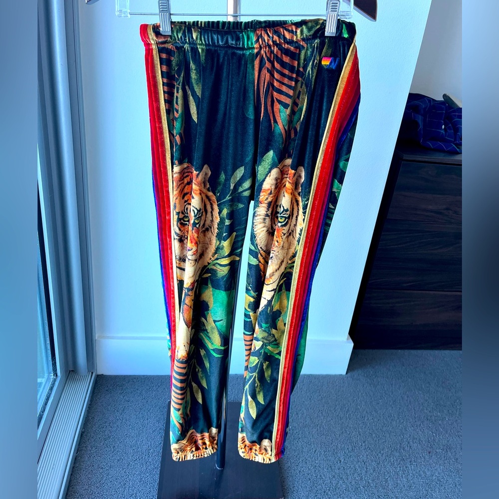 Aviator nation velvet jogger pants. Tiger edition